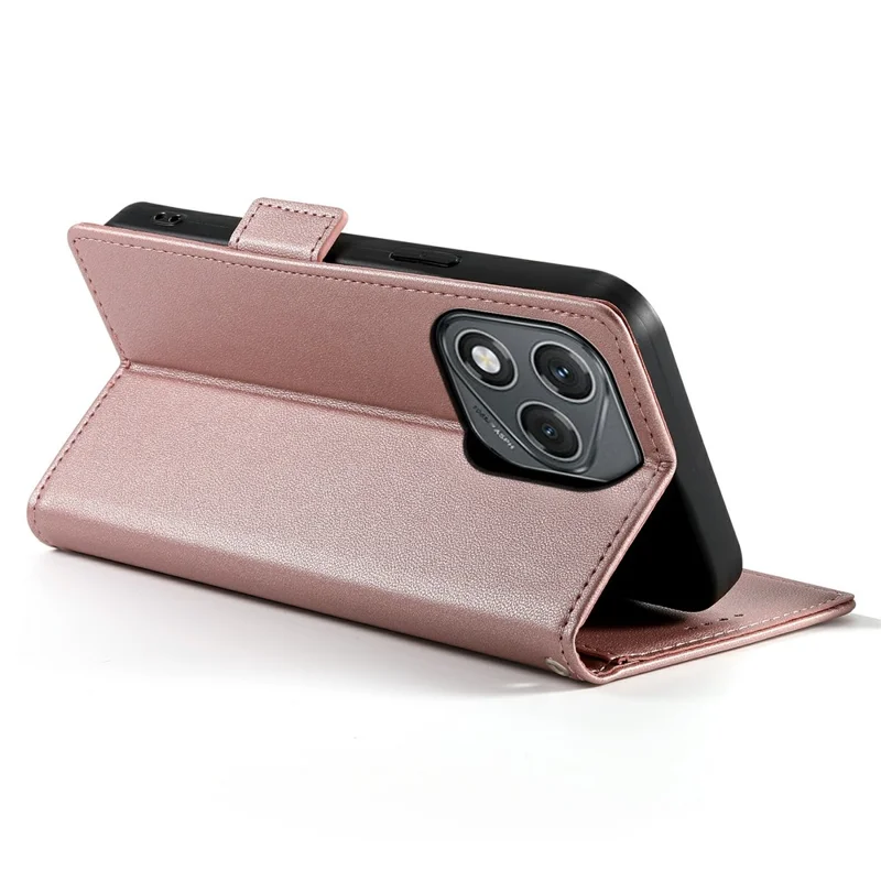 For Honor 400 Lite 5G Stand Case PU Leather Wallet Phone Cover - Rose Gold