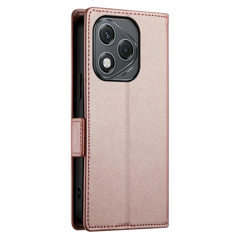 For Honor 400 Lite 5G Stand Case PU Leather Wallet Phone Cover - Rose Gold