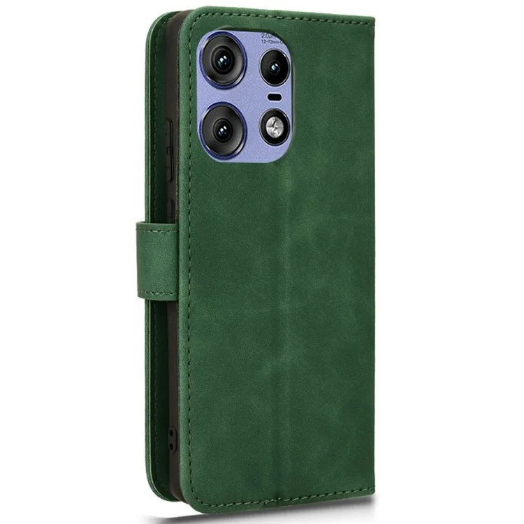 For Motorola Edge 50 Pro 5G Leather Case Skin Feel Anti Drop Wallet Flip Phone Cover - Green