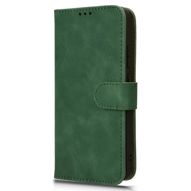 For Motorola Edge 50 Pro 5G Leather Case Skin Feel Anti Drop Wallet Flip Phone Cover - Green