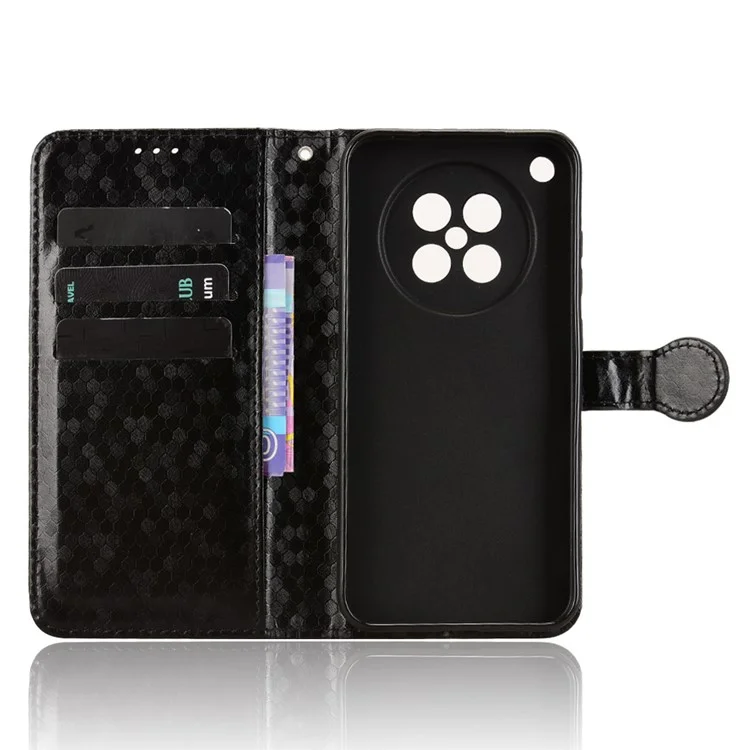 Para Oppo Find X8s 5G Capa Carteira com Padrão de Pontos em Couro PU - Preto