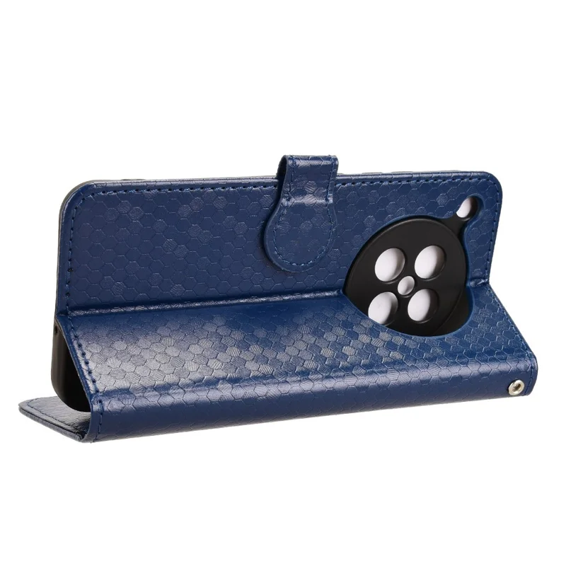 For Oppo Find X8s 5G Wallet Case Dot Pattern Imprint PU Leather Phone Cover - Dark Blue