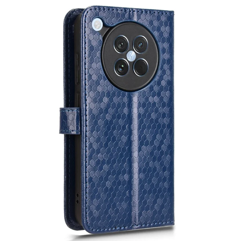 For Oppo Find X8s 5G Wallet Case Dot Pattern Imprint PU Leather Phone Cover - Dark Blue