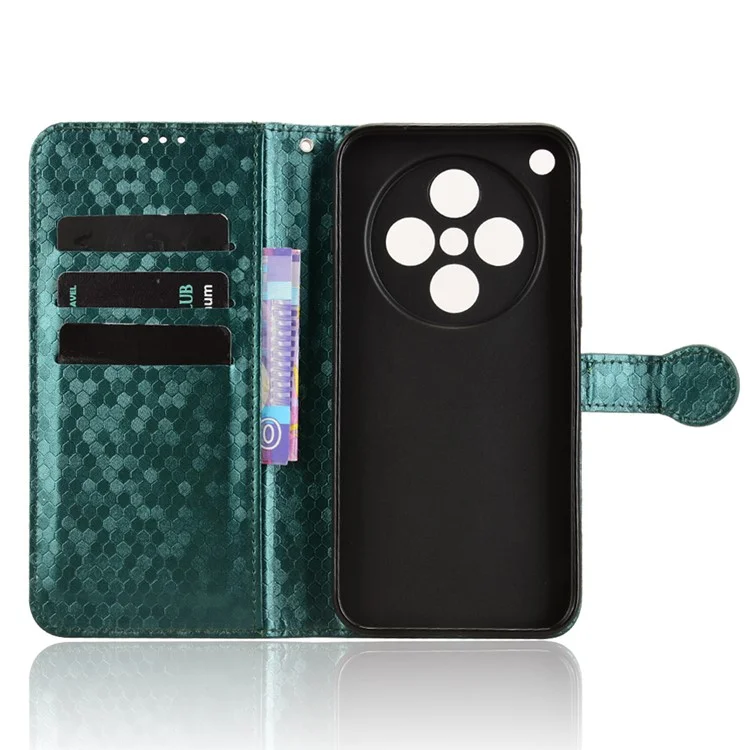 For Oppo Find X8s+ 5G Wallet Case Dot Pattern Imprint PU Leather Phone Cover - Green