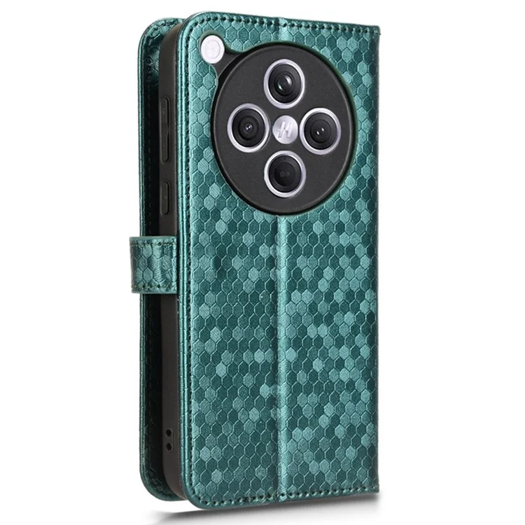 For Oppo Find X8s+ 5G Wallet Case Dot Pattern Imprint PU Leather Phone Cover - Green