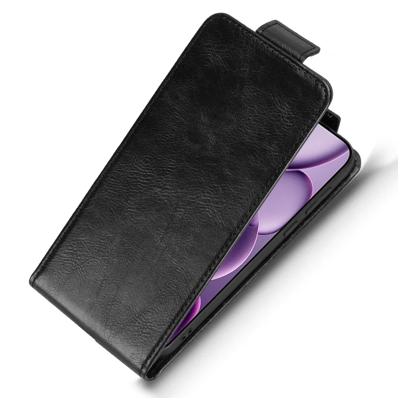 For Oppo Find X8s+ 5G Stand Case med magnetisk lukning, lodret flip, læderlukning med kortlomme - Sort