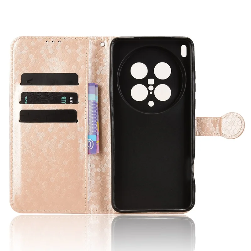 For vivo X200 Ultra 5G Wallet Case Dot Pattern Imprint PU Leather Phone Cover - Rose Gold