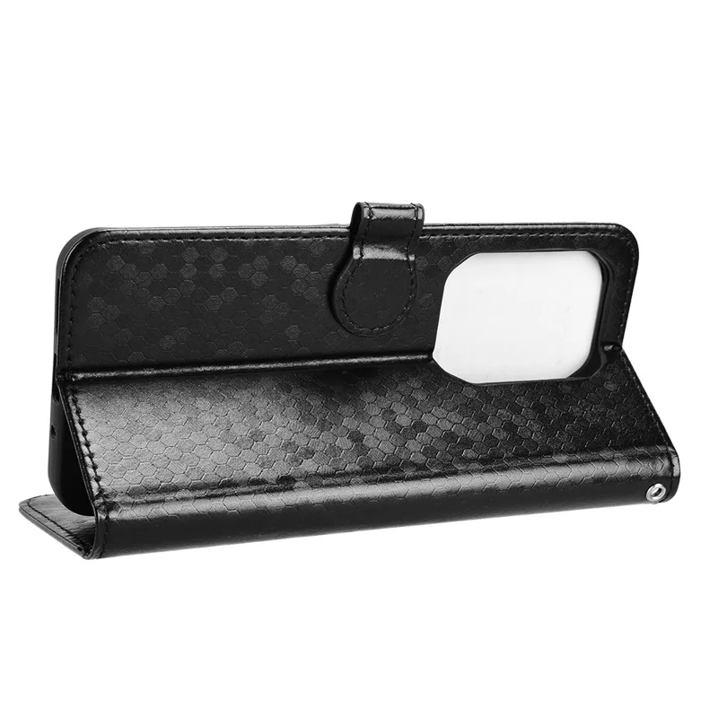 For Infinix Note 50x 5G Wallet Case Dot Pattern Imprint PU Leather Phone Cover - Black