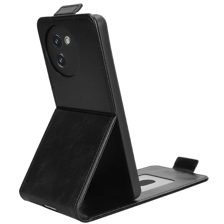 Pour Doogee Note 59 Pro / Note 59 Étui à Rabat Vertical avec Fermoir Magnétique en Cuir et Porte-Carte - Noir