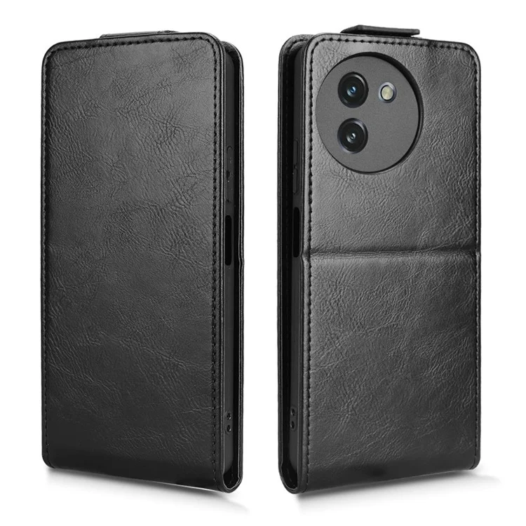Pour Doogee Note 59 Pro / Note 59 Étui à Rabat Vertical avec Fermoir Magnétique en Cuir et Porte-Carte - Noir