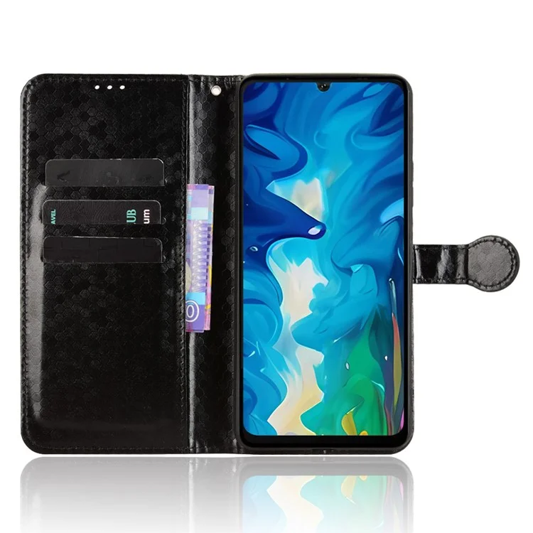 Para Doogee Note 59 Pro / Note 59 Capa Carteira com Padrão Pontilhado em Couro PU - Preto