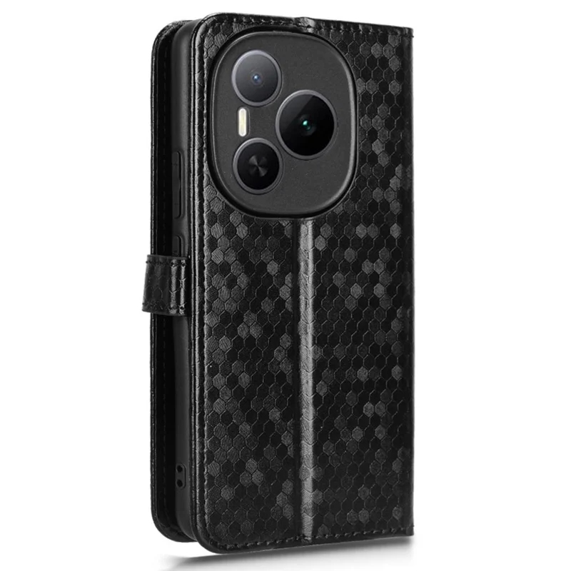 Cover a portafoglio per Honor Power 5G con motivo a punti, in pelle PU - Nero