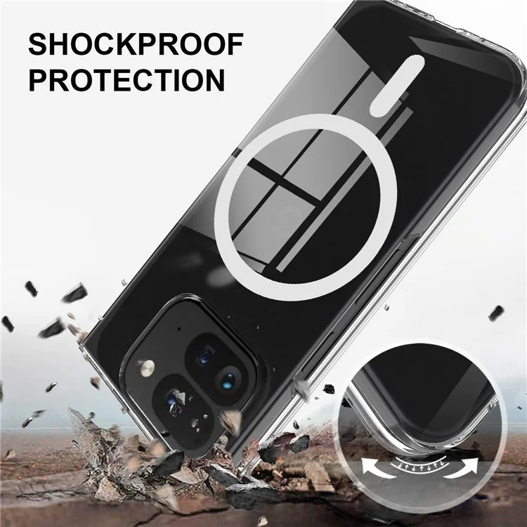 For Google Pixel 10 Pro Fold Case TPU + Acrylic Magnetic Phone Cover Compatible with MagSafe