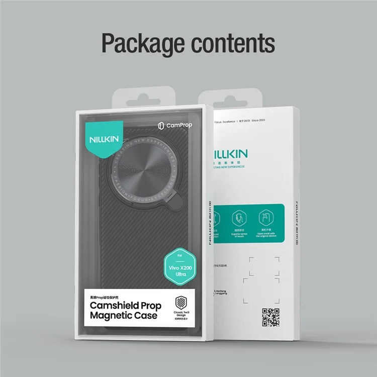 NILLKIN Camshield Prop Serie Magnética para Funda de vivo X200 Ultra 5G Compatible con MagSafe, Carcasa de PC + TPU con Protección de Cámara