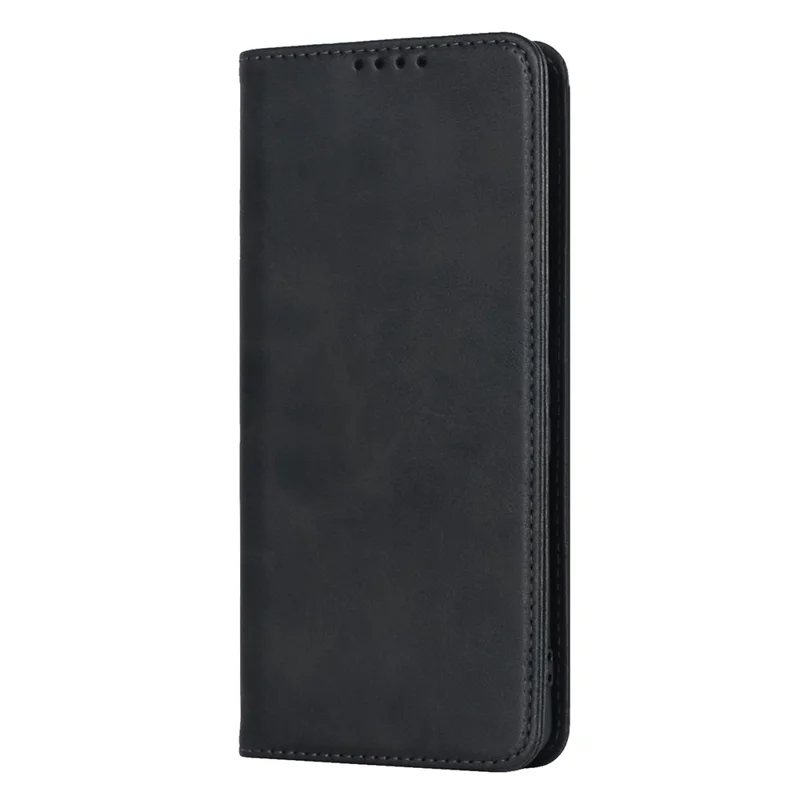 Calf Texture PU Leather Case for Google Pixel 7 Pro 5G, Magnetic Auto Closing Phone Stand Wallet Cover - Black