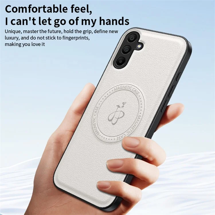 For Samsung Galaxy A16 5G / A16 4G Magnetic Case PU + TPU + PC Phone Back Cover Drop Resistant - Brown