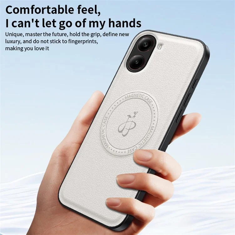 Magnetic Case for Xiaomi Redmi Turbo 4 5G / Poco X7 Pro 5G PU + TPU + PC Phone Back Cover Drop Resistant - Brown