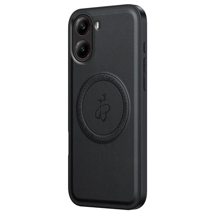 Magnetic Case for Xiaomi Redmi Turbo 4 5G / Poco X7 Pro 5G PU + TPU + PC Phone Back Cover Drop Resistant - Black