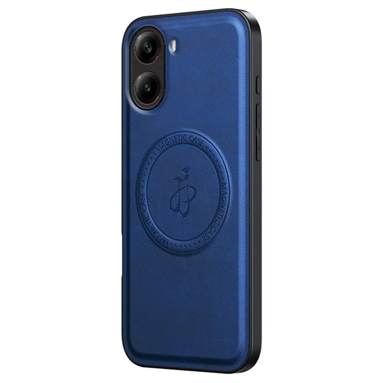 Funda Magnética para Xiaomi Redmi Turbo 4 5G / Poco X7 Pro 5G PU + TPU + PC Carcasa Trasera Resistente a Golpes - Azul