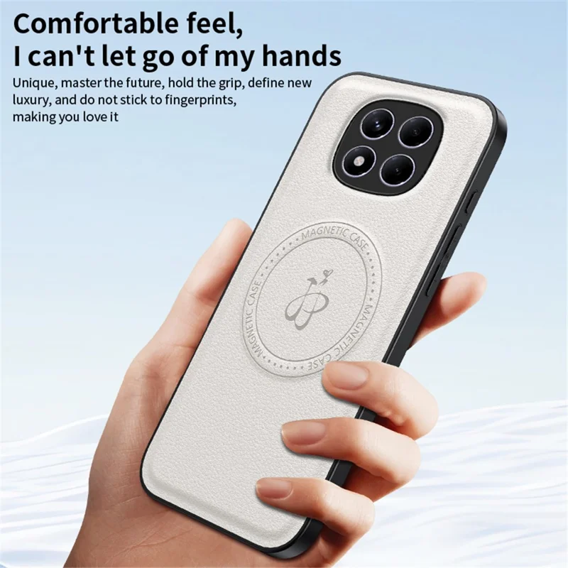 Magnetic Case for Xiaomi Redmi Note 14 Pro 5G / 14 Pro+ 5G / Poco X7 5G PU + TPU + PC Phone Back Cover Drop Resistant - Brown