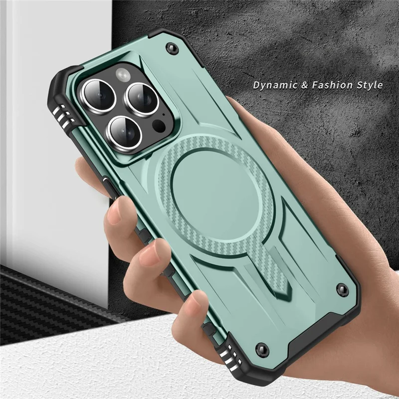Bulk Purchasing For iPhone 15 Pro Case Compatible with MagSafe Shockproof PC + TPU Phone Cover - Midnight Green