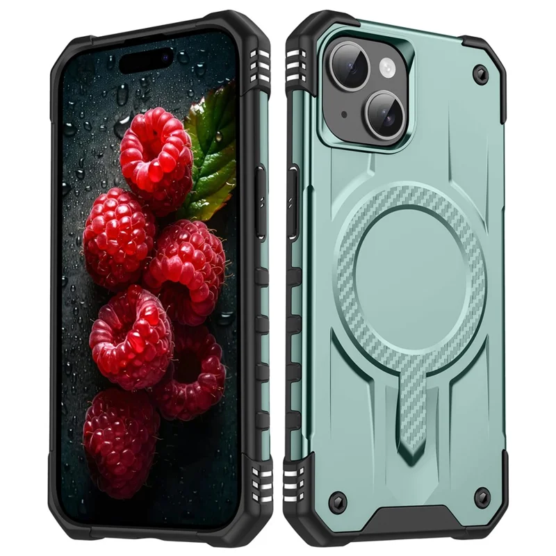 Bulk Purchasing For iPhone 14 Case Compatible with MagSafe Shockproof PC + TPU Phone Cover - Midnight Green