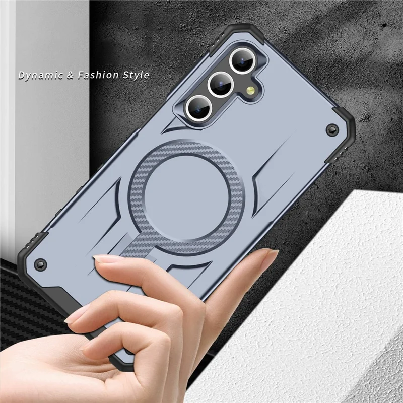 Bulk Purchasing For Samsung Galaxy A16 5G  /  4G Magnetic Case Shockproof PC + TPU Phone Cover - Grey