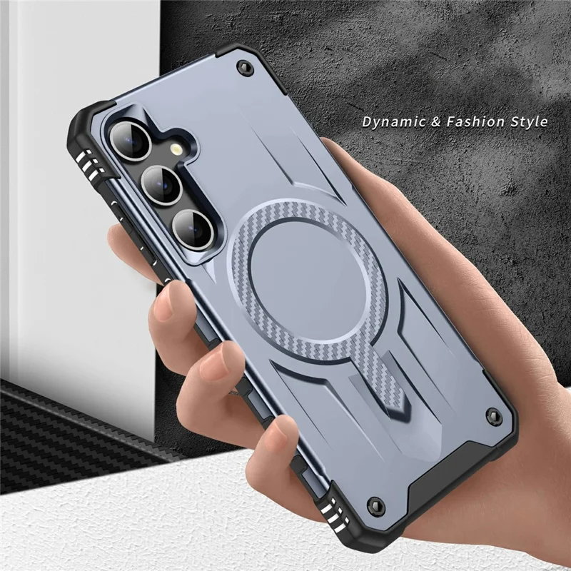 Bulk Purchasing For Samsung Galaxy S23 FE Magnetic Case Shockproof PC + TPU Phone Cover - Grey