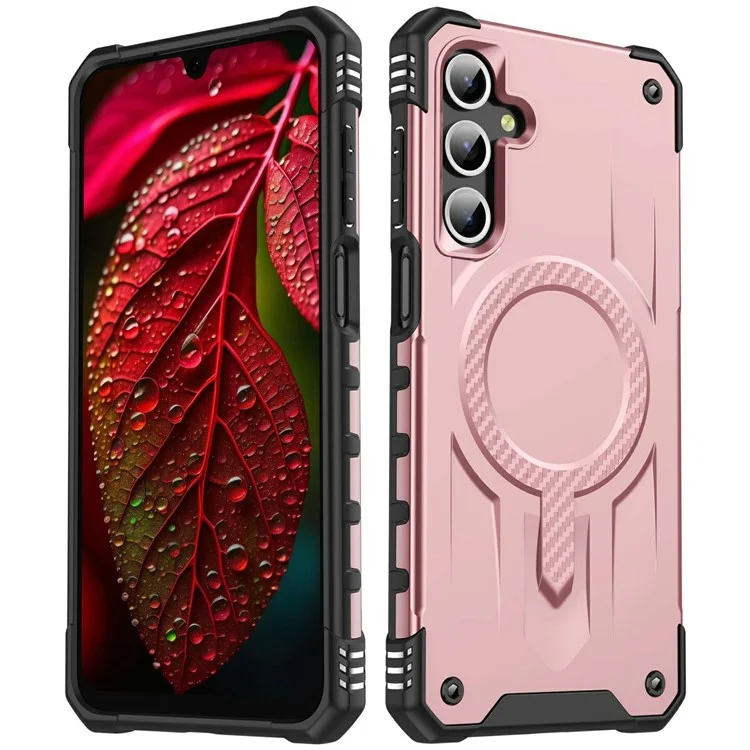 Compra al por mayor de la funda compatible con Samsung Galaxy A56 5G / A36 5G con MagSafe, a prueba de golpes, de PC + TPU, color oro rosa