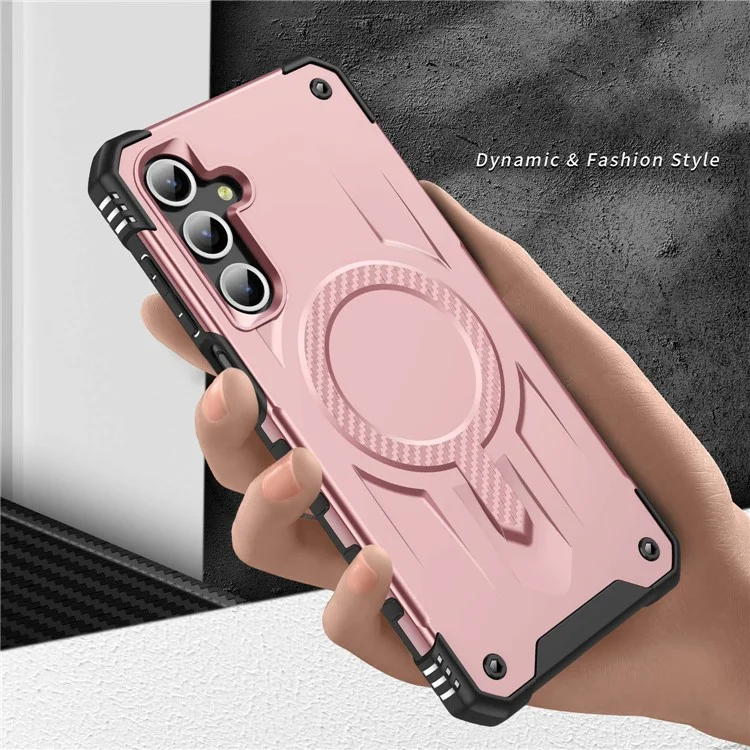 Compra al por mayor de la funda compatible con Samsung Galaxy A56 5G / A36 5G con MagSafe, a prueba de golpes, de PC + TPU, color oro rosa