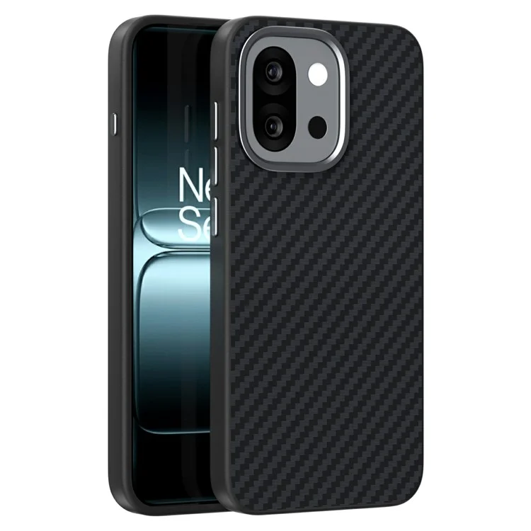 Funda ABEEL para OnePlus 13T 5G Compatible con MagSafe Textura de Fibra de Carbono - Negro