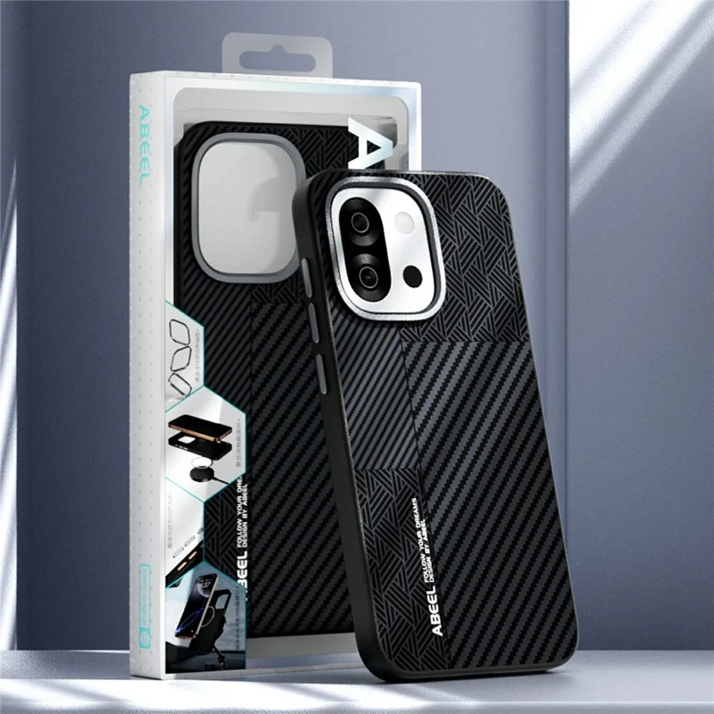 ABEEL For OnePlus 13T 5G Magnetic Case PC + TPU + Aluminum Alloy + PU Leather Slim Phone Back Cover - Texture 3