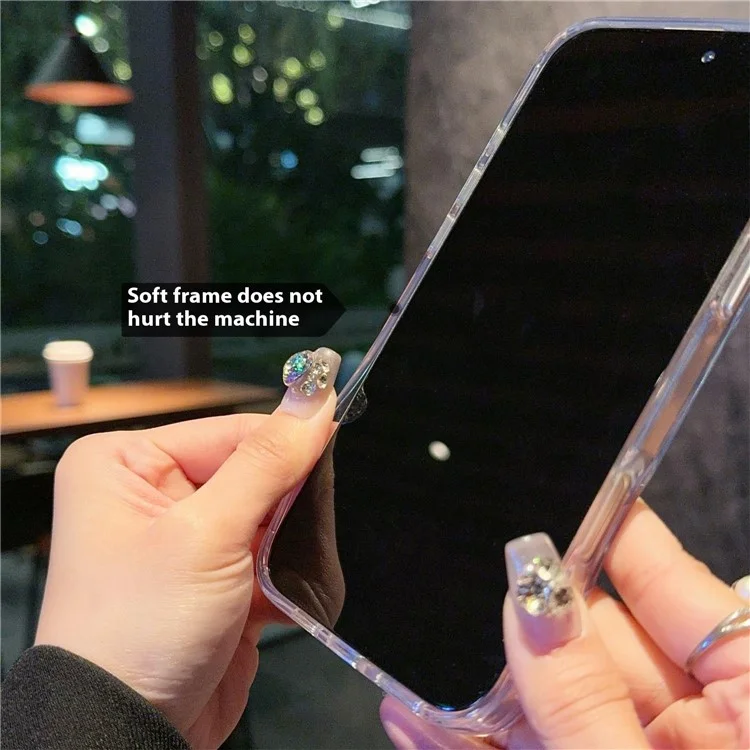 For iPhone 16 Pro Crystal Clear Case TPU + Acrylic Shockproof Phone Cover - Transparent