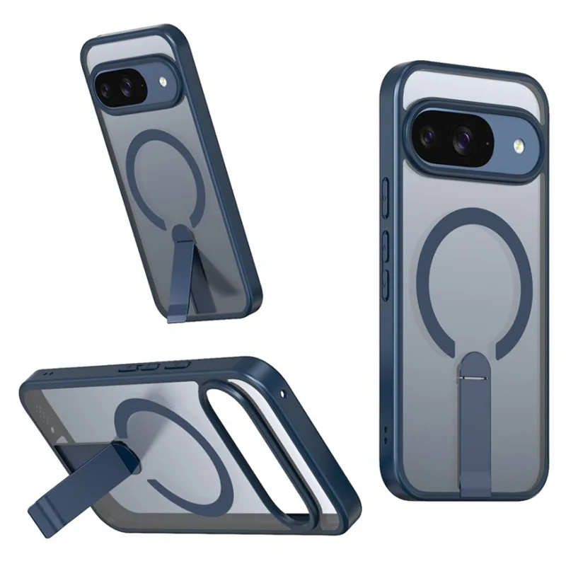 Phone Case For Google Pixel 10 / 10 Pro / 9 / 9 Pro Magnetic Case Kickstand TPU + Acrylic Cover - Blue