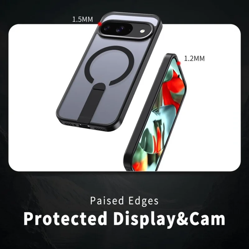 Phone Case For Google Pixel 10 / 10 Pro / 9 / 9 Pro Magnetic Case Kickstand TPU + Acrylic Cover - Blue