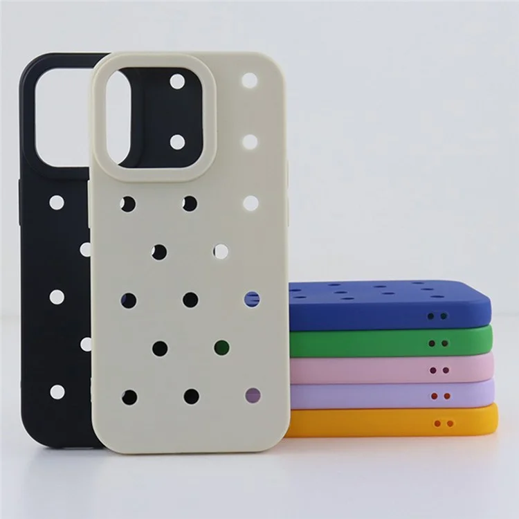 For iPhone 16 Pro Max Case with Multi Holes Heat Dissipation TPU Phone Back Cover - Pink