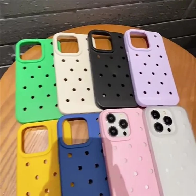 For iPhone 16 Pro Max Case with Multi Holes Heat Dissipation TPU Phone Back Cover - Pink