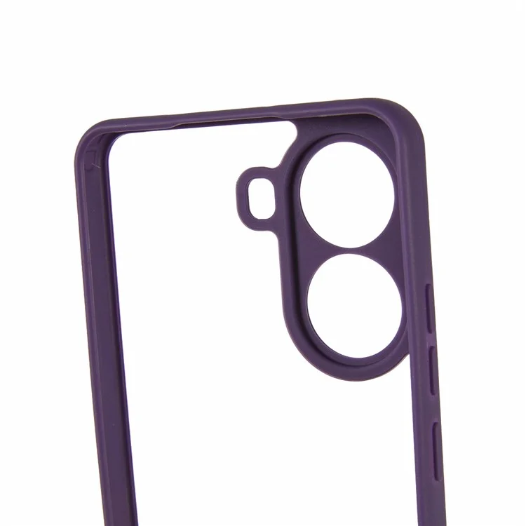 For Xiaomi Poco X7 Pro 5G / Redmi Turbo 4 5G Phone Case Clear PC + TPU Hybrid Back Cover - Purple