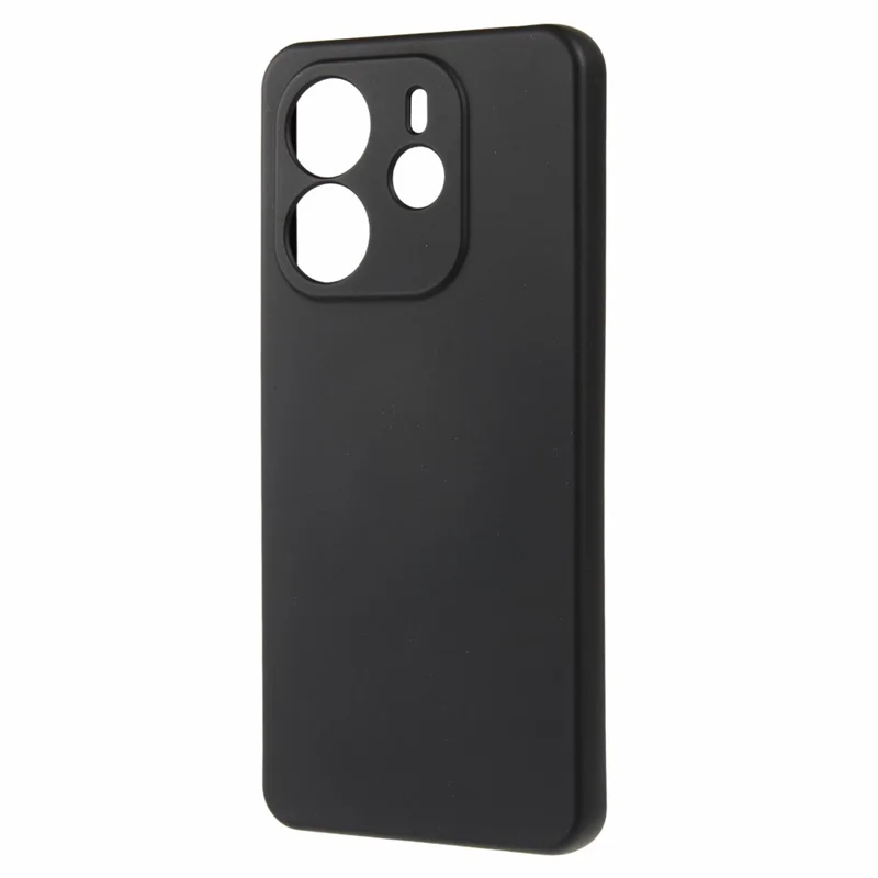 For Xiaomi Redmi Note 14 4G (164.84mm) Case Arc Edge 2.0mm TPU Protective Phone Cover - Black