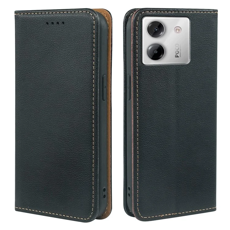 For Xiaomi Poco M7 Pro 5G Case Wallet RFID Blocking Leather Phone Cover Strong Magnetic Closure - Black