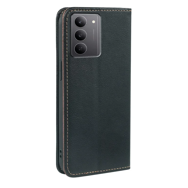 For Realme V60 Pro 5G / 14x (India) 5G Case Wallet RFID Blocking Leather Phone Cover Strong Magnetic Closure - Black