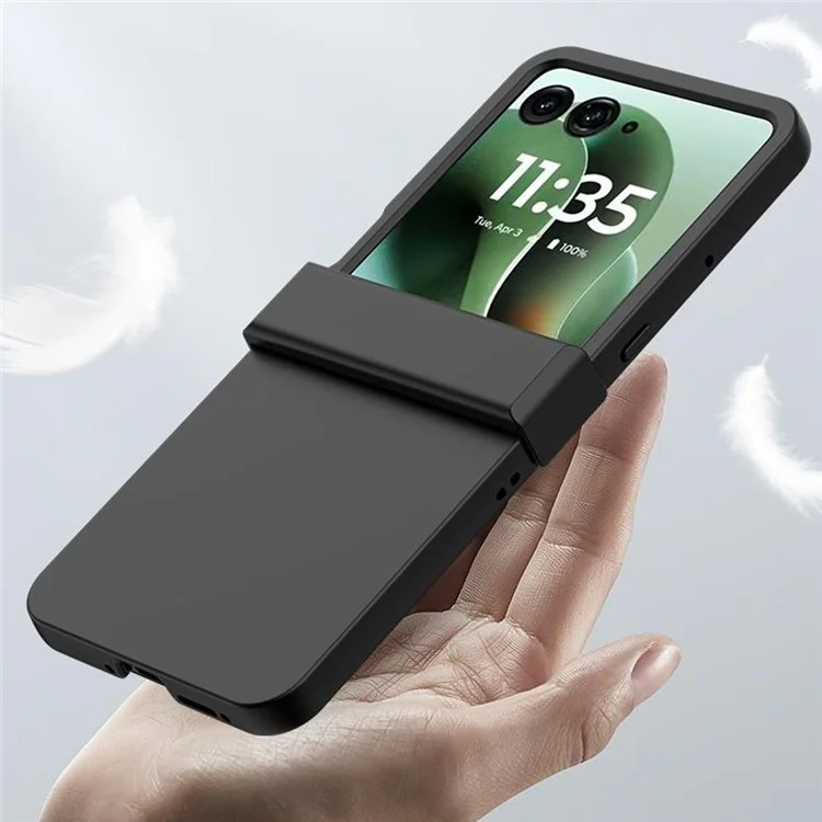 Capa para Motorola Razr 60 Ultra com Proteção de Dobradiça, Toque Suave em PC - Preto