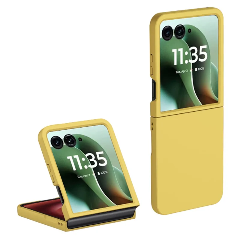 For Motorola Razr 70 Ultra / 60 Ultra 5G / Razr Ultra 2026 5G / 2025 5G Case Ultra Thin Skin Touch Rubberized Hard PC Phone Cover - Yellow
