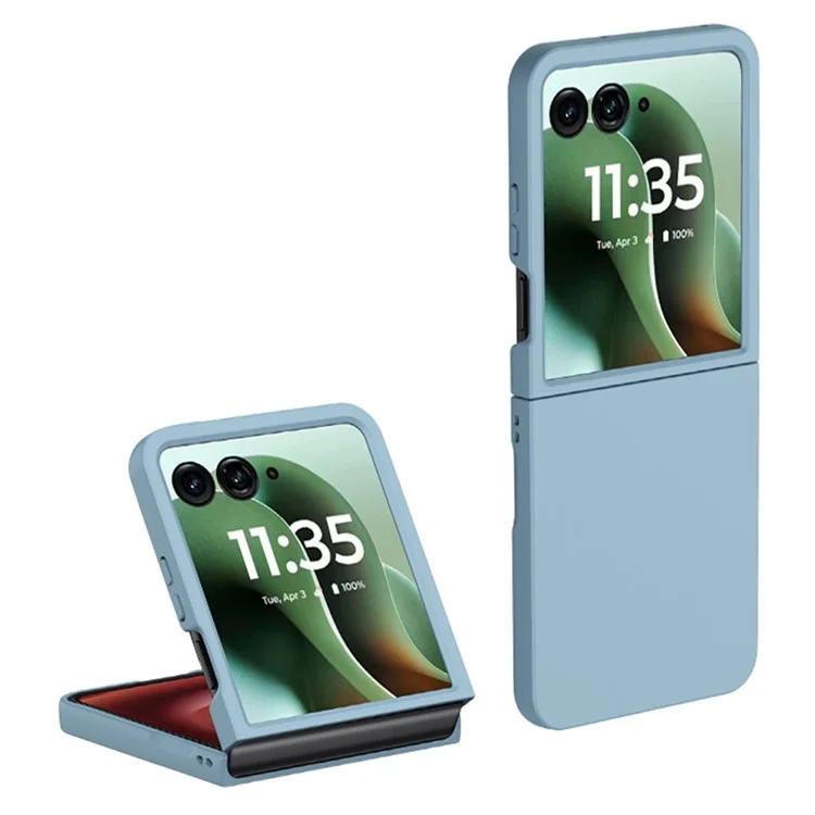 For Motorola Razr 60 Ultra 5G Case Ultra Thin Skin Touch Rubberized Hard PC Phone Cover - Sky Blue