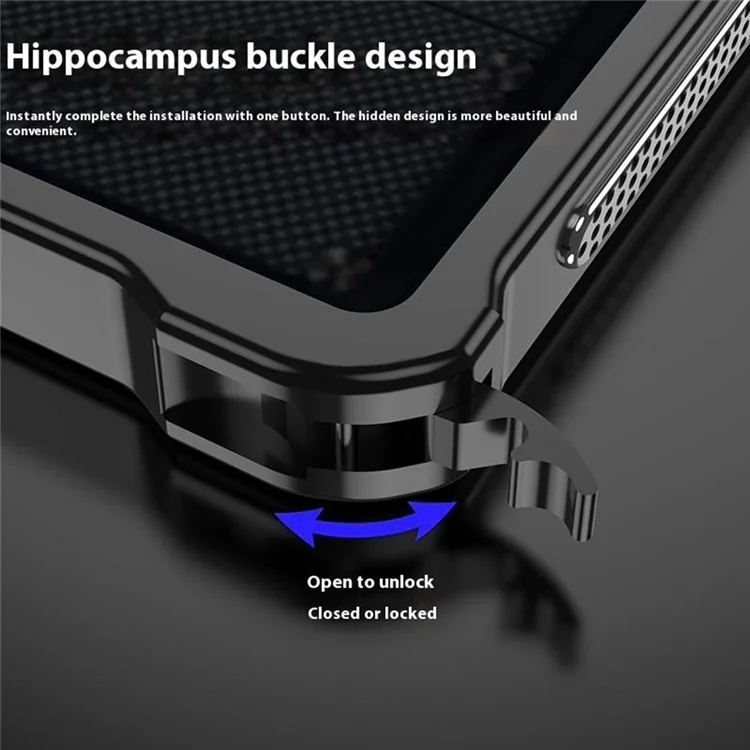Bumper Cases For ZTE nubia Red Magic 9S Pro+ 5G  /  9S Pro 5G  /  9 Pro+ 5G  /  9 Pro 5G Metal Frame Heat Dissipation Cover with Lens Protector - Black