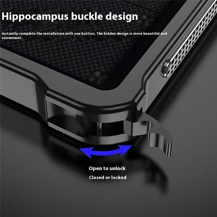 Bumper Cases For ZTE nubia Red Magic 10 Pro+ 5G  /  10 Pro 5G Metal Frame Heat Dissipation Cover with Lens Protector - Black
