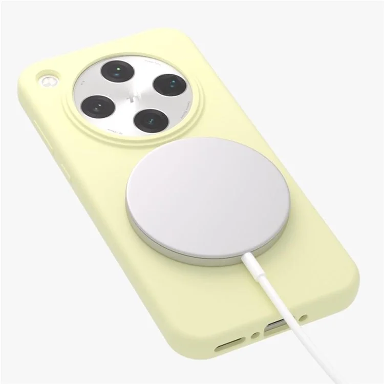 For Oppo Find X8 5G Liquid Silicone Case Compatible with MagSafe Skin-Touch Phone Cover - White