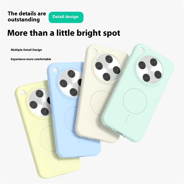 For Oppo Find X8 5G Liquid Silicone Case Compatible with MagSafe Skin-Touch Phone Cover - White
