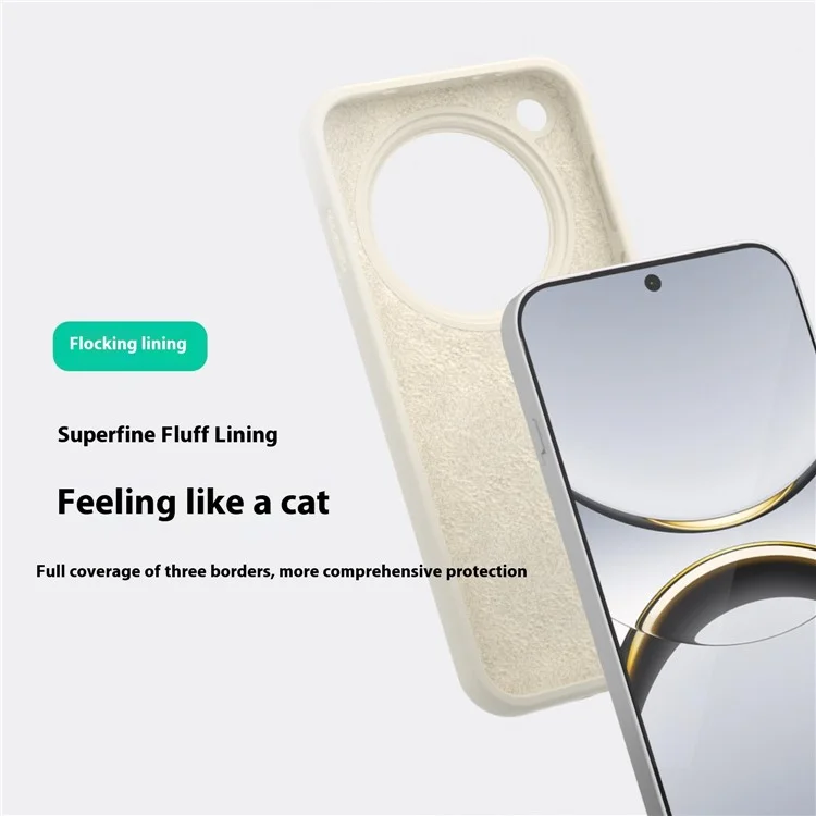For Oppo Find X8 Pro 5G Liquid Silicone Case Compatible with MagSafe Skin-Touch Phone Cover - White
