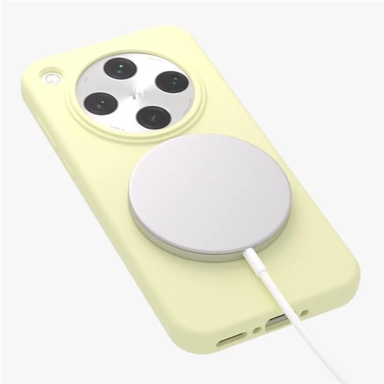 For Oppo Find X8 Pro 5G Liquid Silicone Case Compatible with MagSafe Skin-Touch Phone Cover - White